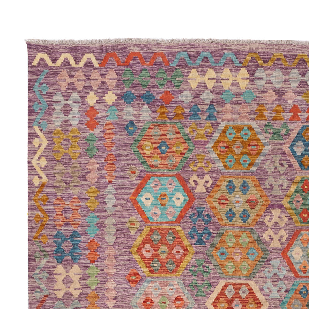 Kelim Rug - Splash - 335 x 257 cm - colorful