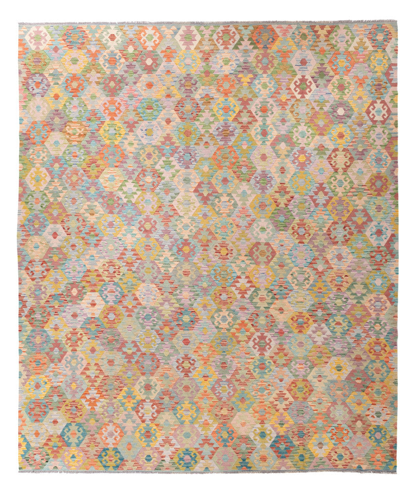 Kelim Rug - Splash - 392 x 323 cm - colorful