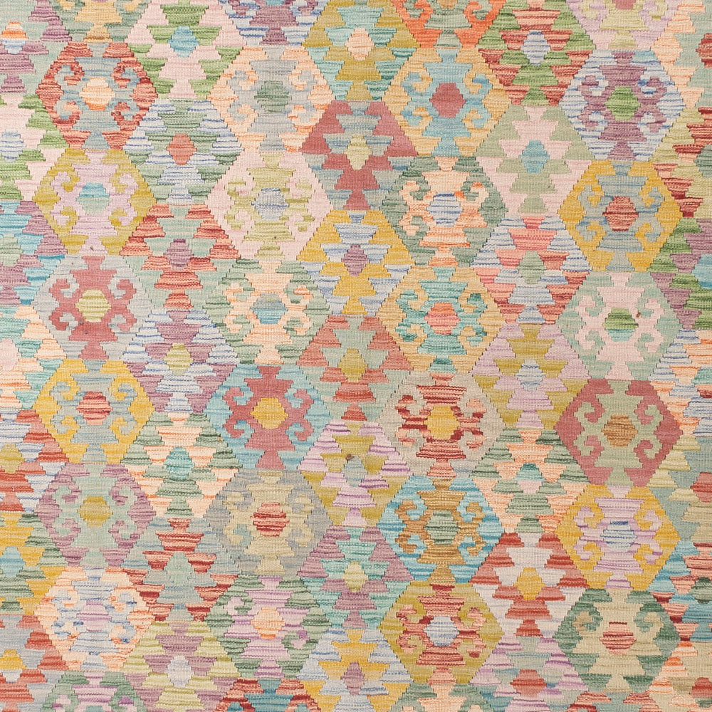 Kelim Rug - Splash - 392 x 323 cm - colorful