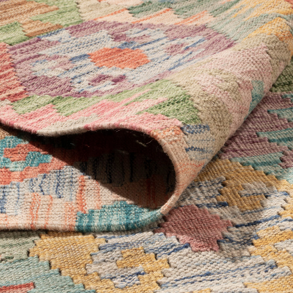 Kelim Rug - Splash - 392 x 323 cm - colorful