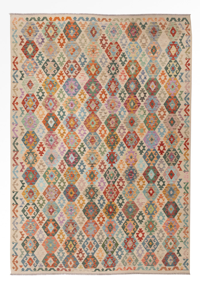 Kelim Rug - Splash - 358 x 258 cm - colorful