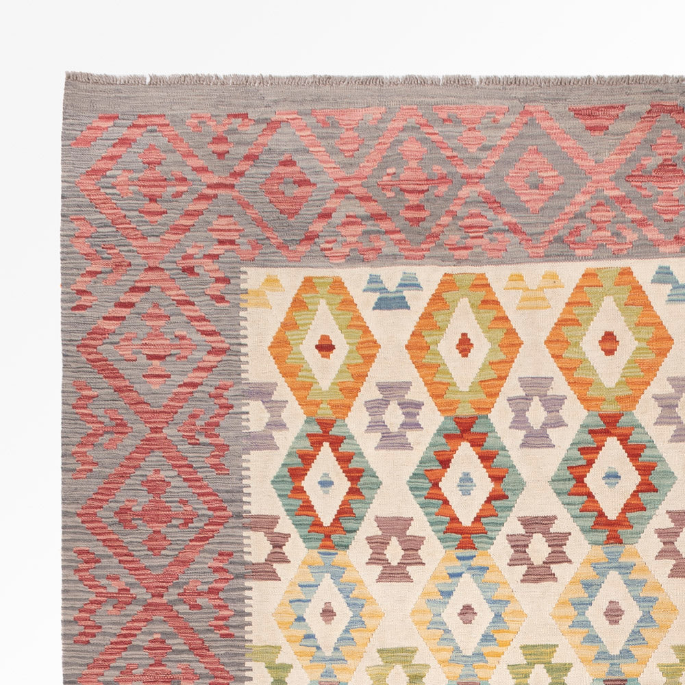 Kelim Rug - Splash - 389 x 314 cm - colorful