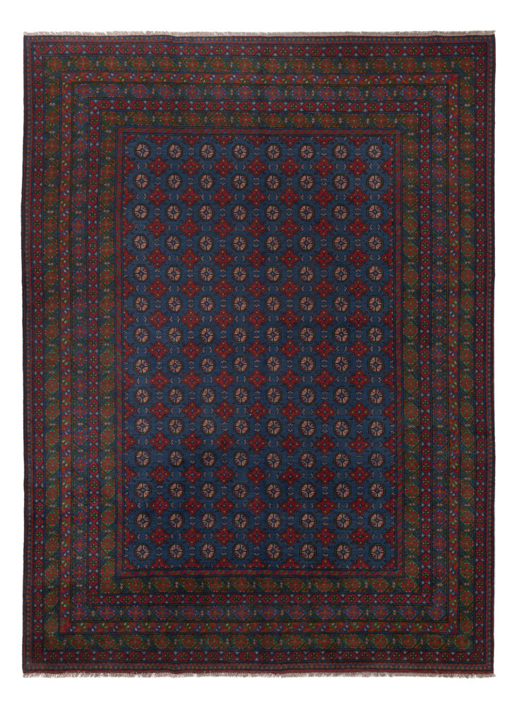 Afghan Rug - Filpa - 355 x 252 cm - blue