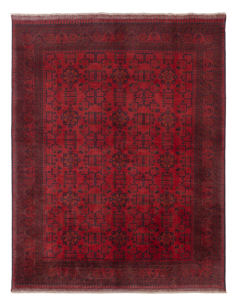 Afghan Rug - Kunduz - 225 x 178 cm - red