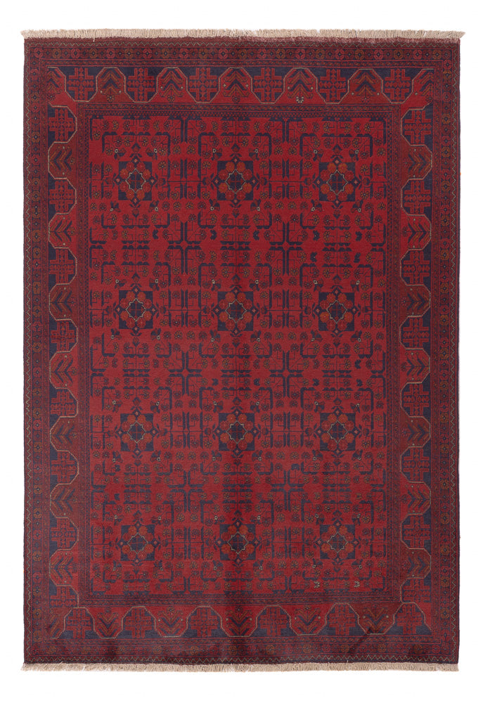 Afghan Rug - Kunduz - 234 x 175 cm - red
