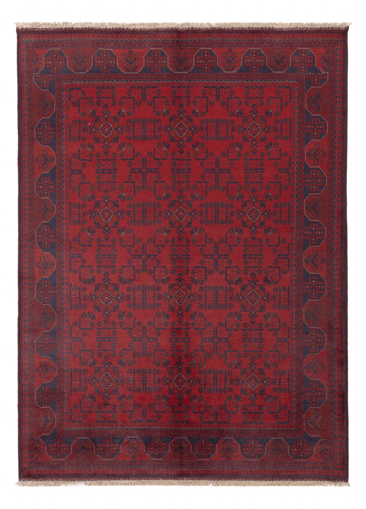Afghan Rug - Kunduz - 229 x 177 cm - red