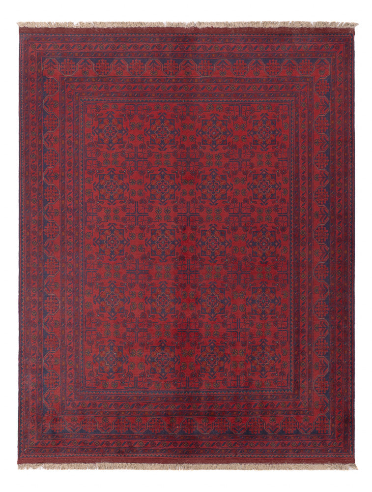 Afghan Rug - Kunduz - 231 x 176 cm - red