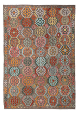Kelim Rug - Splash - 353 x 247 cm - colorful