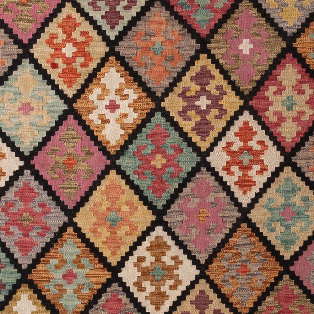 Kelim Rug - Splash - 364 x 261 cm - colorful