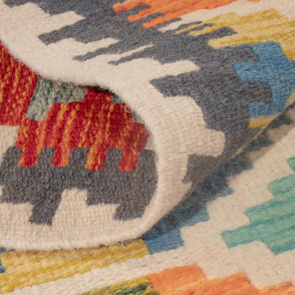 Kelim Rug - Splash - 115 x 76 cm - multicolored