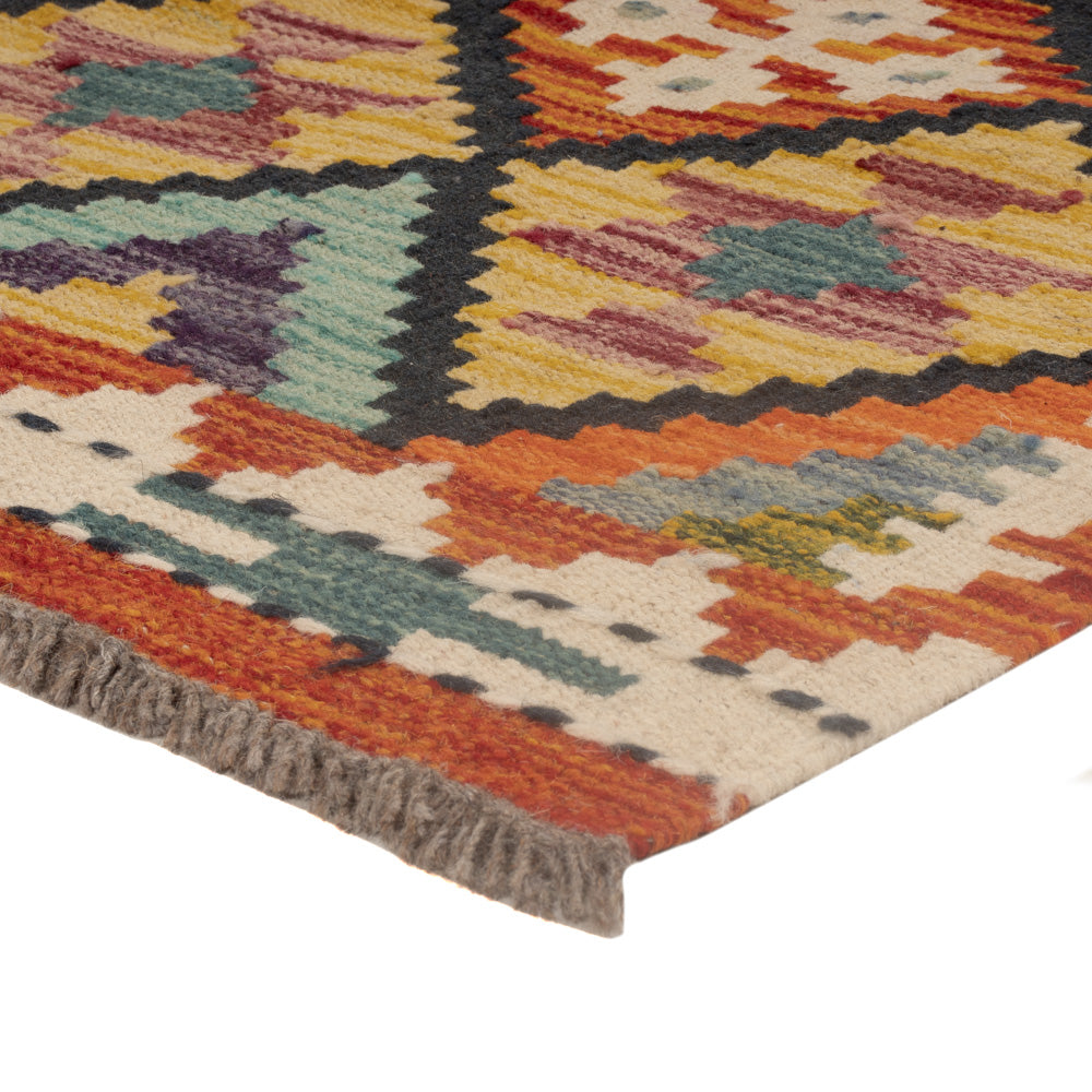 Kelim Rug - Splash - 129 x 81 cm - multicolored