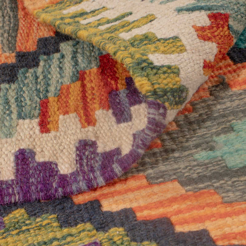 Kelim Rug - Splash - 124 x 81 cm - multicolored