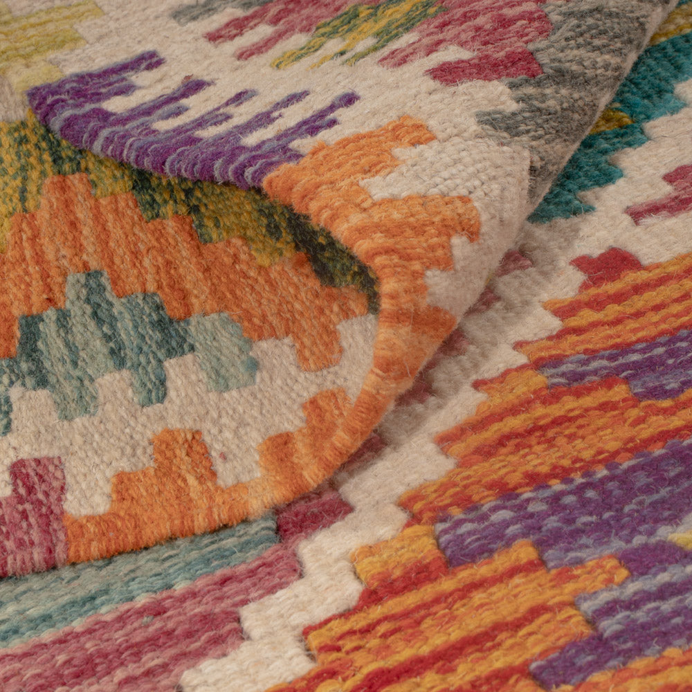 Kelim Rug - Splash - 119 x 86 cm - multicolored