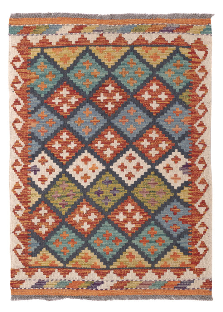 Kelim Rug - Splash - 114 x 82 cm - multicolored