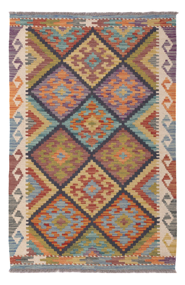 Kelim Rug - Splash - 121 x 81 cm - multicolored