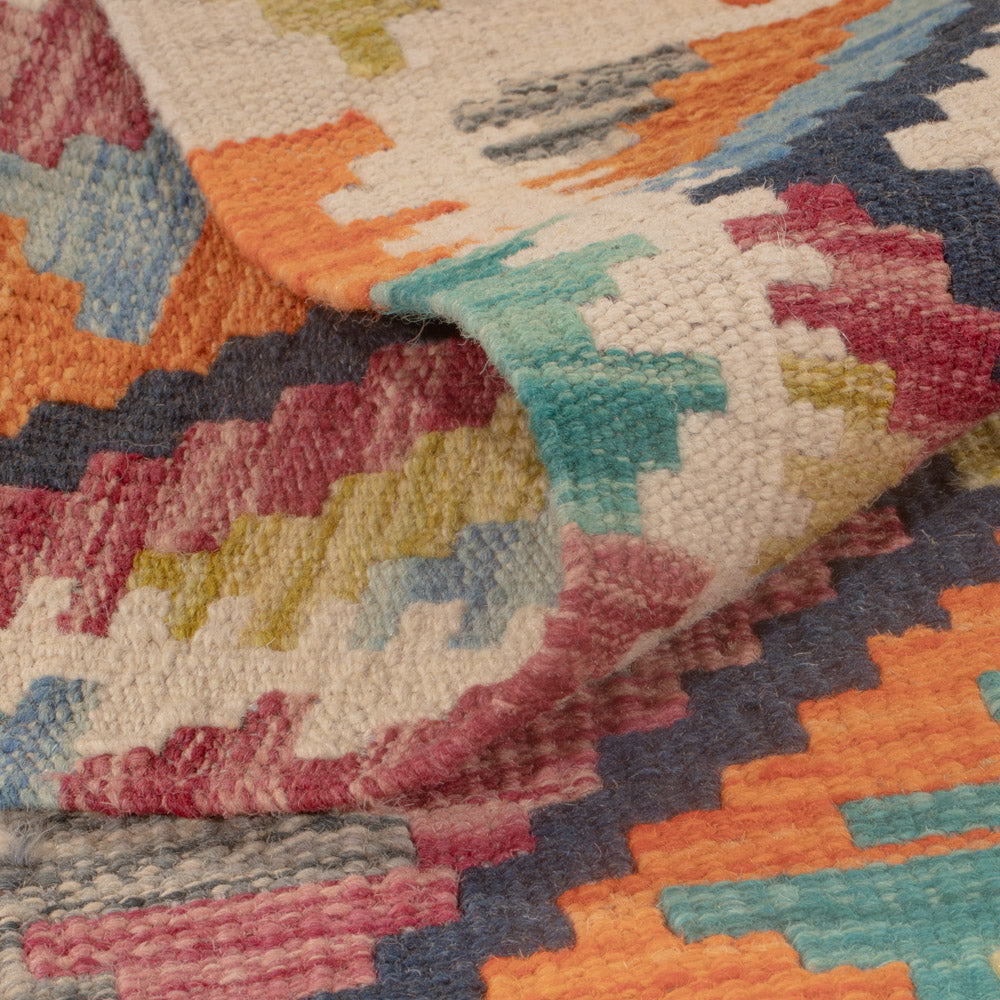 Kelim Rug - Splash - 124 x 79 cm - multicolored