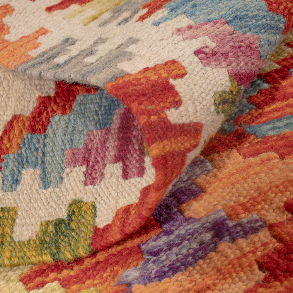 Kelim Rug - Splash - 124 x 77 cm - multicolored