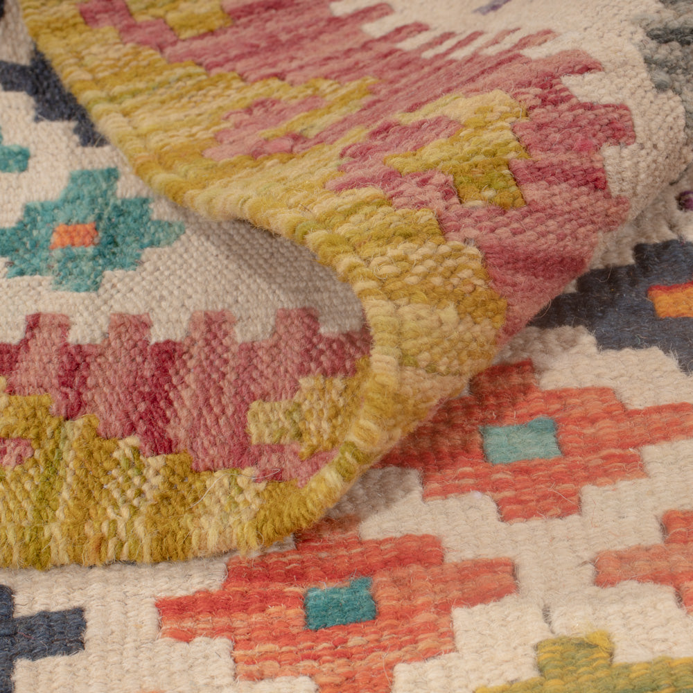 Kelim Rug - Splash - 126 x 87 cm - multicolored