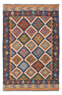Kelim Rug - Splash - 126 x 87 cm - multicolored