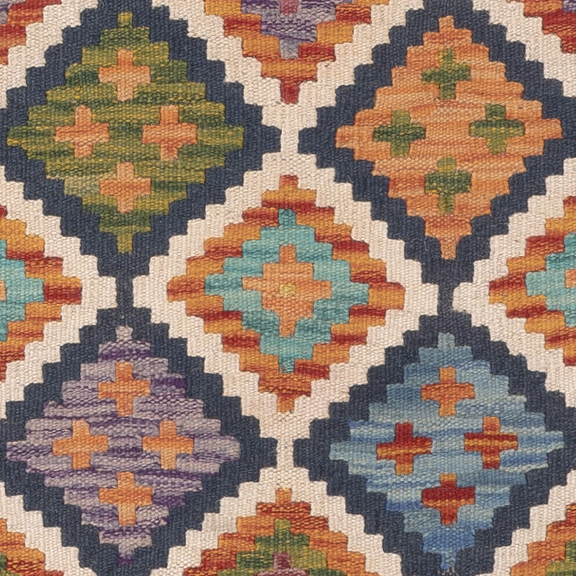 Kelim Rug - Splash - 126 x 87 cm - multicolored