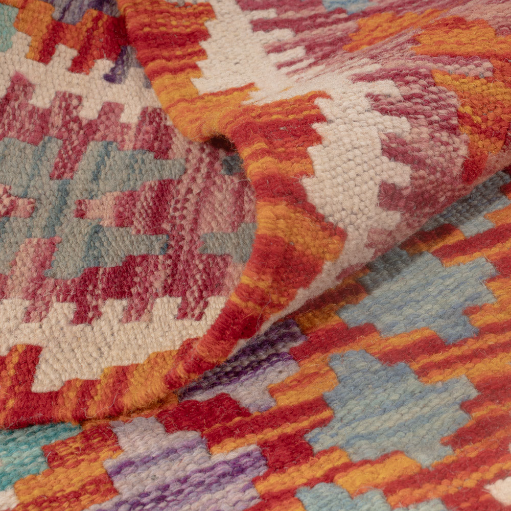 Kelim Rug - Splash - 139 x 83 cm - multicolored