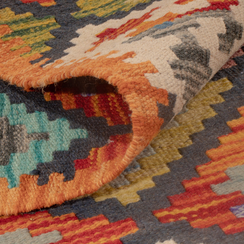 Kelim Rug - Splash - 123 x 86 cm - multicolored