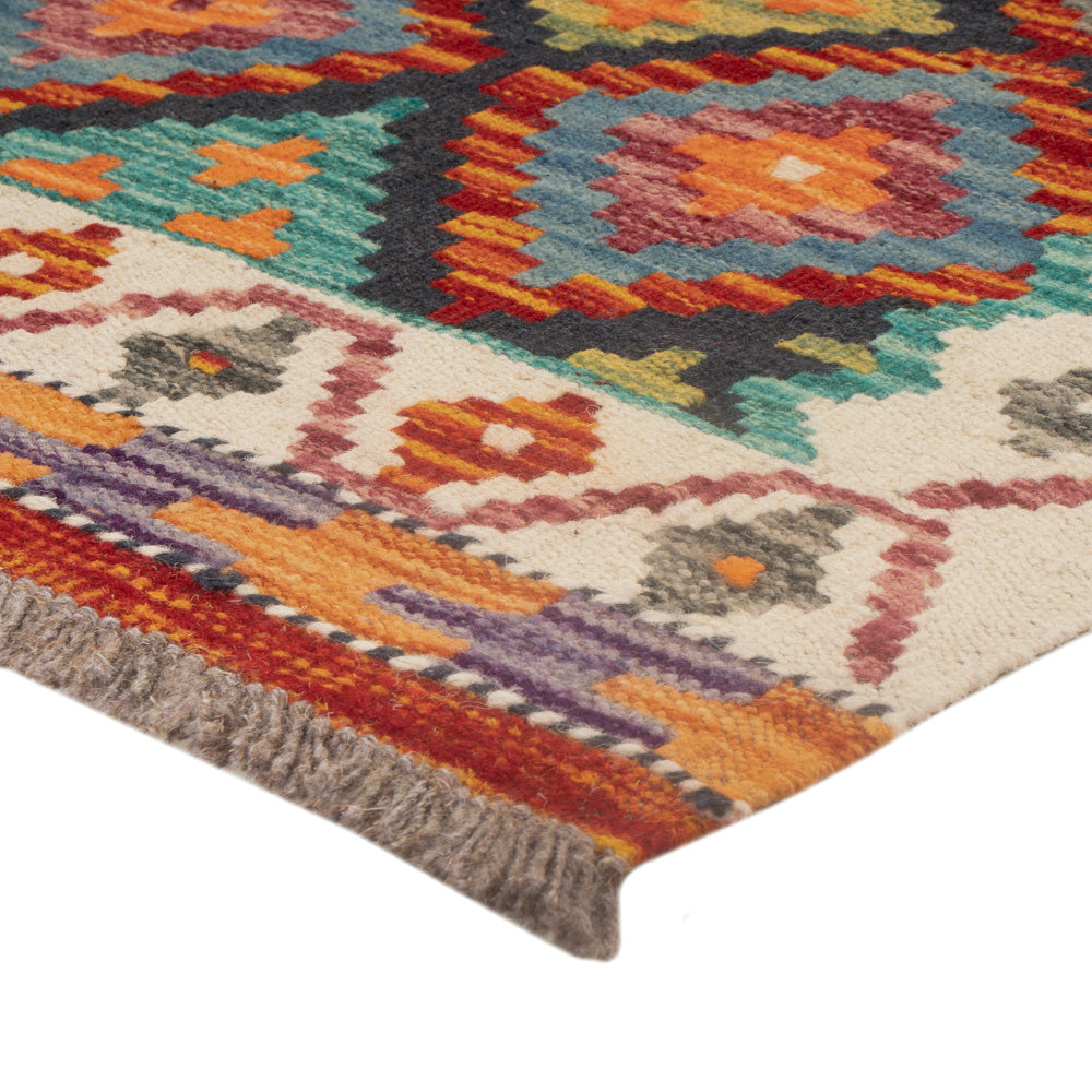 Kelim Rug - Splash - 124 x 82 cm - multicolored
