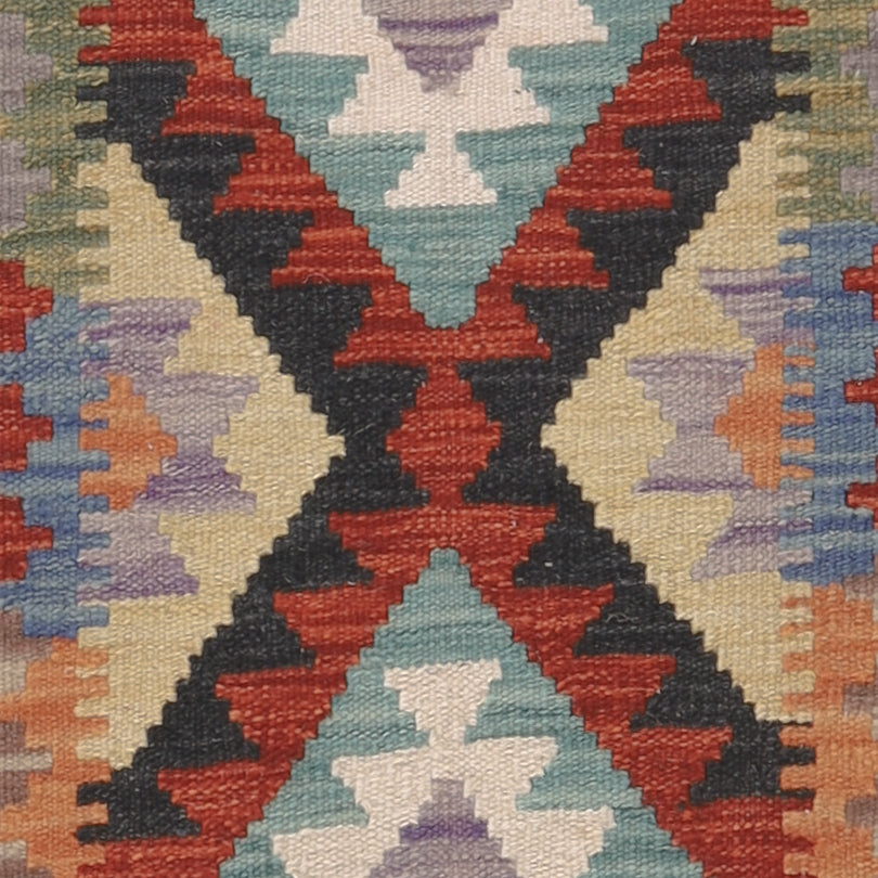 Kelim Rug - Splash - 122 x 84 cm - multicolored
