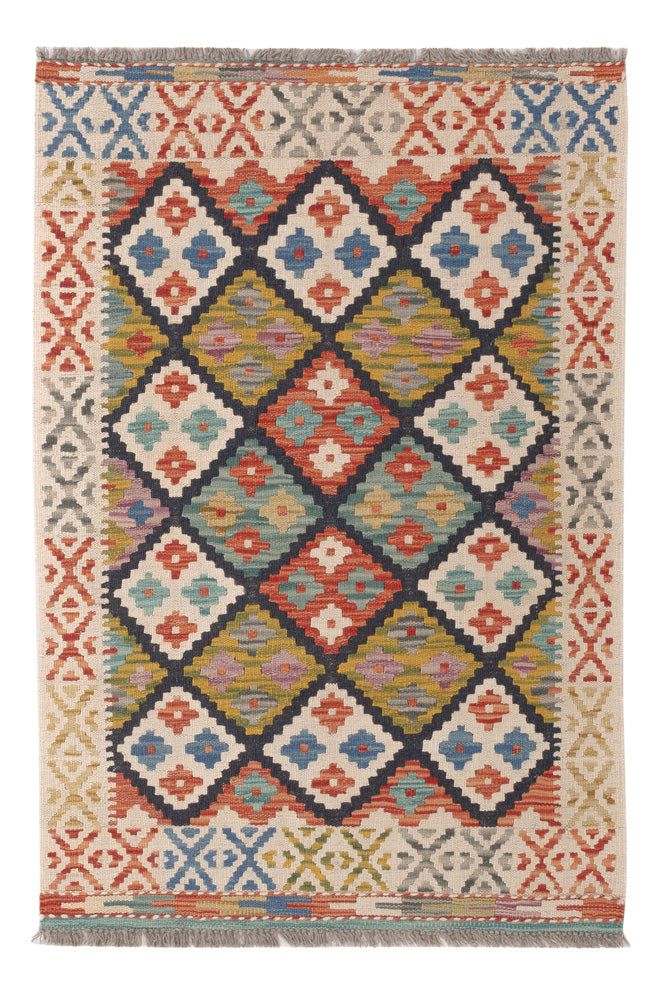 Kelim Rug - Splash - 125 x 82 cm - multicolored