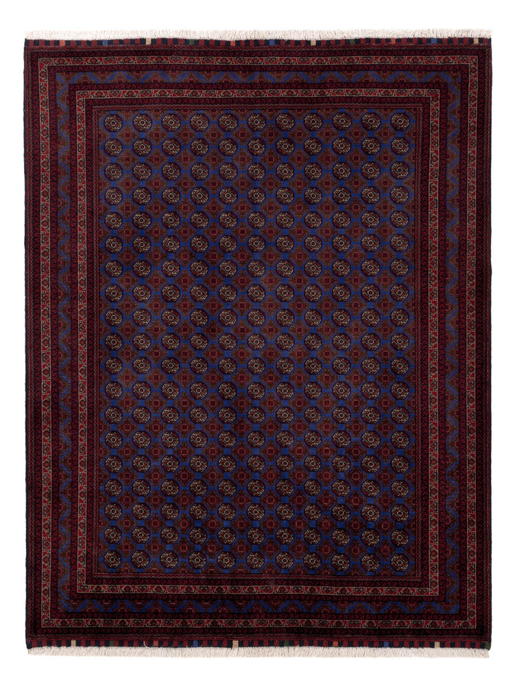 Afghan Rug - Royal - 195 x 151 cm - blue