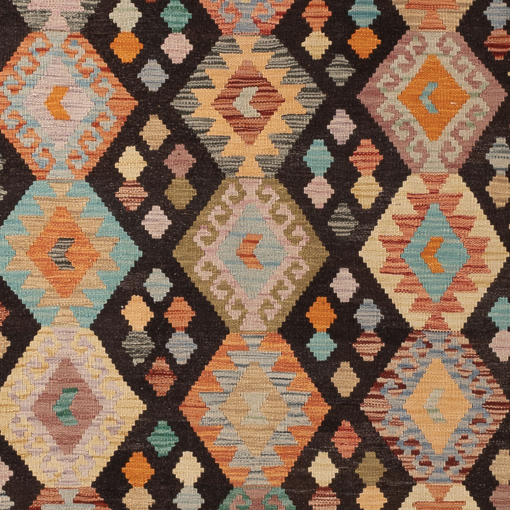 Kelim Rug - Splash - 344 x 250 cm - colorful