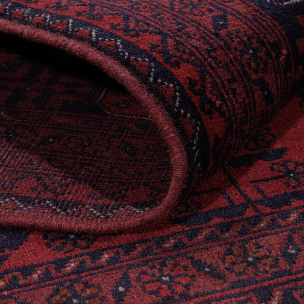 Afghan Rug - Kunduz - 196 x 151 cm - red