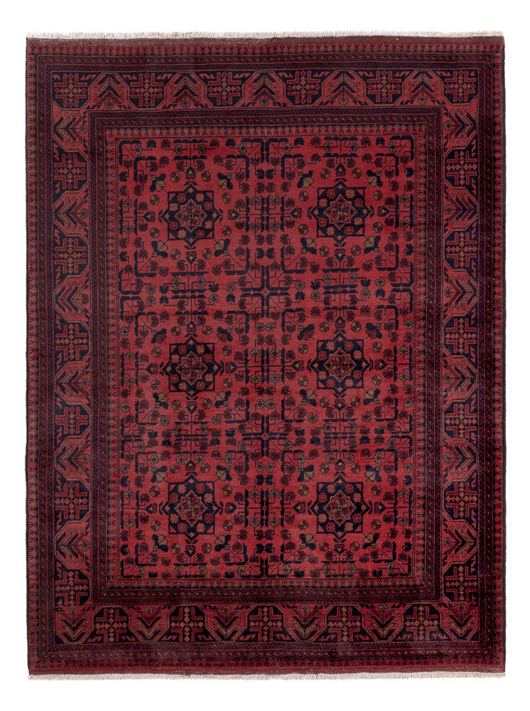 Afghan Rug - Kunduz - 202 x 155 cm - red