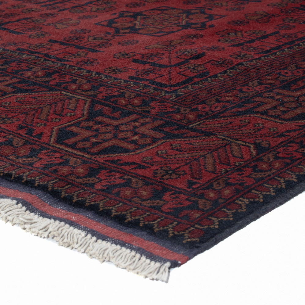 Afghan Rug - Kunduz - 195 x 150 cm - red