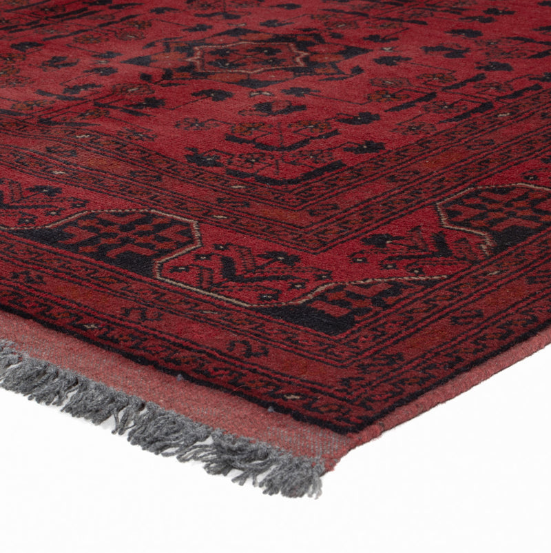 Afghan Rug - Kunduz - 198 x 153 cm - red