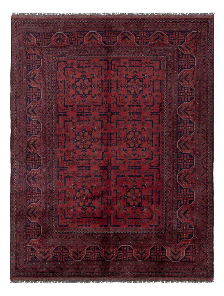 Afghan Rug - Kunduz - 197 x 151 cm - red