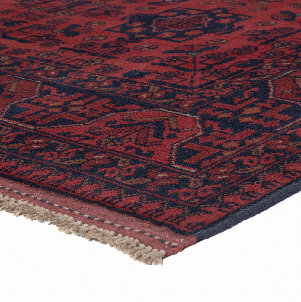 Afghan Rug - Kunduz - 196 x 151 cm - red