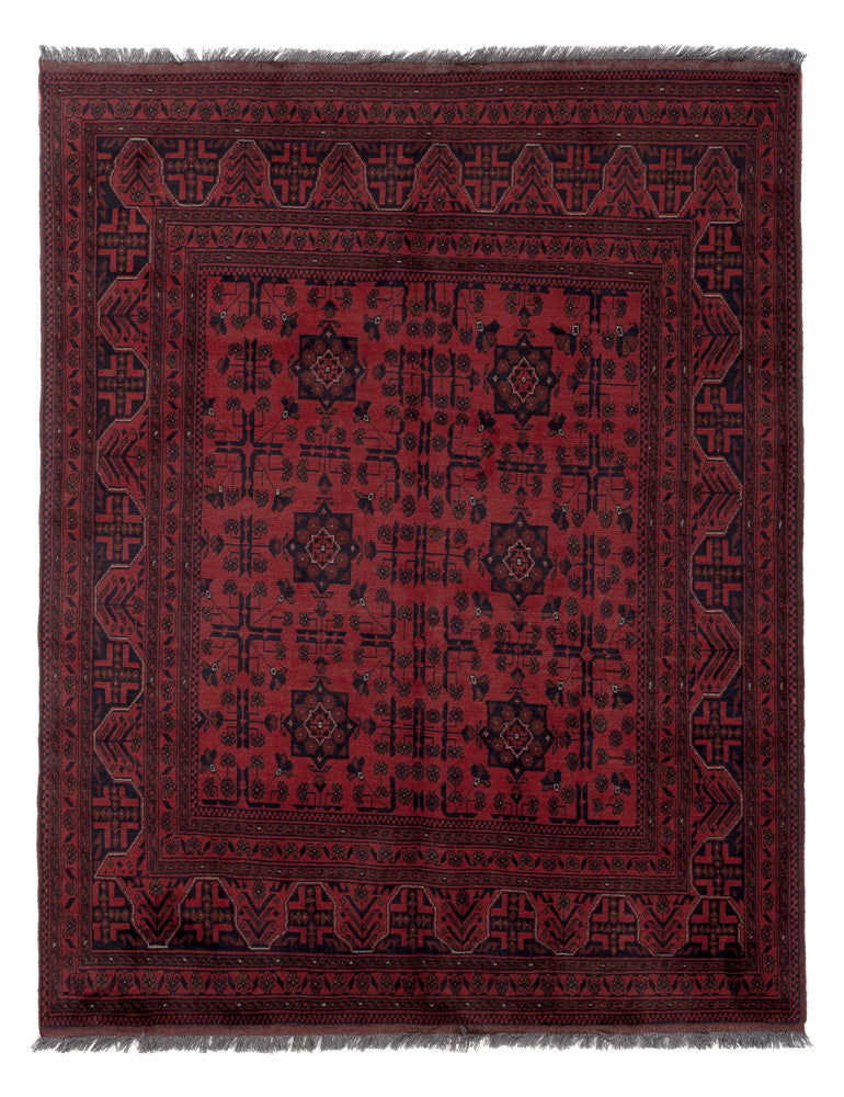 Afghan Rug - Kunduz - 191 x 151 cm - red