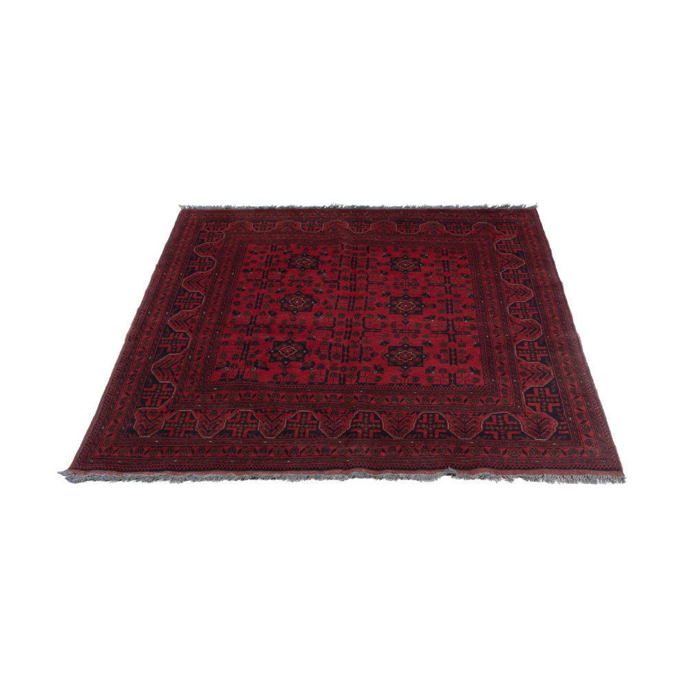Afghan Rug - Kunduz - 191 x 151 cm - red
