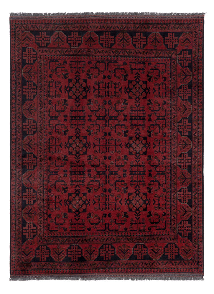 Afghan Rug - Kunduz - 194 x 148 cm - red