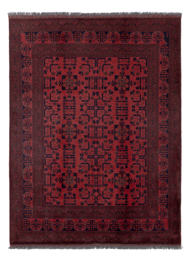 Afghan Rug - Kunduz - 199 x 151 cm - red