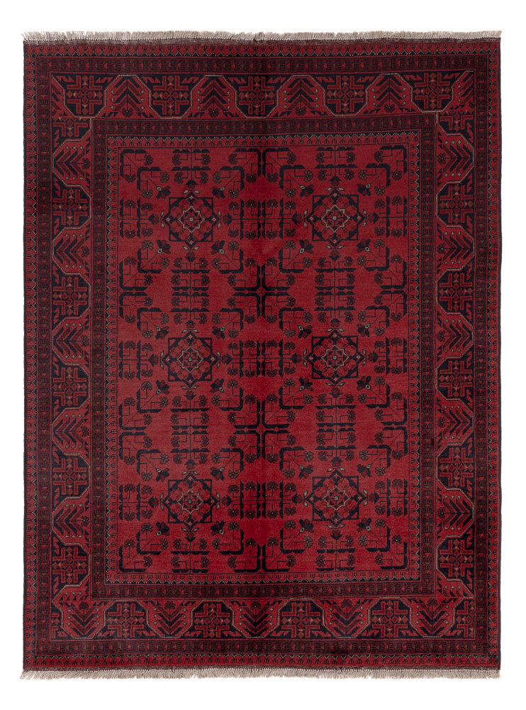 Afghan Rug - Kunduz - 198 x 150 cm - red