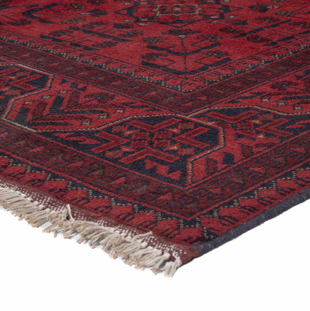 Afghan Rug - Kunduz - 198 x 150 cm - red