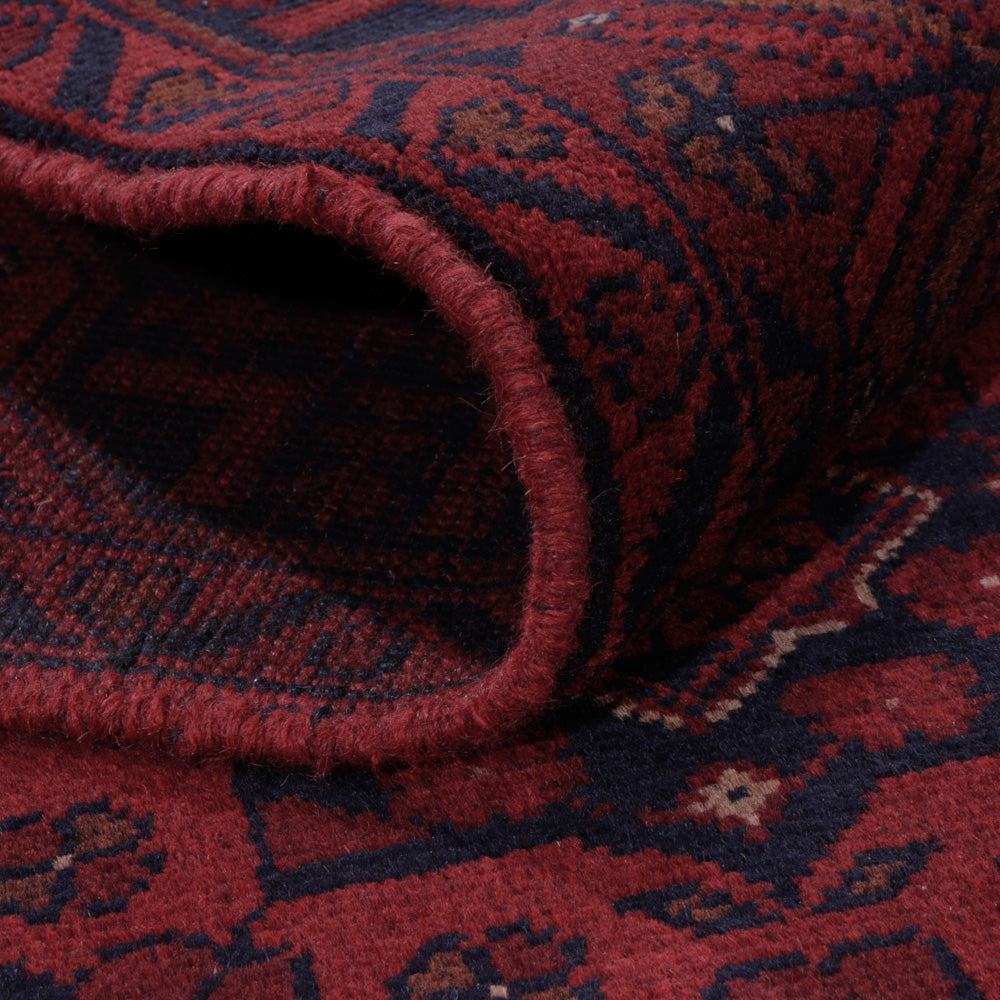 Afghan Rug - Kunduz - 199 x 154 cm - red