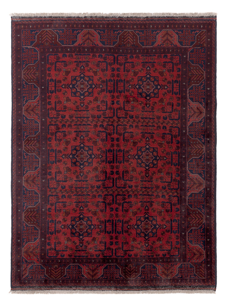 Afghan Rug - Kunduz - 196 x 149 cm - red