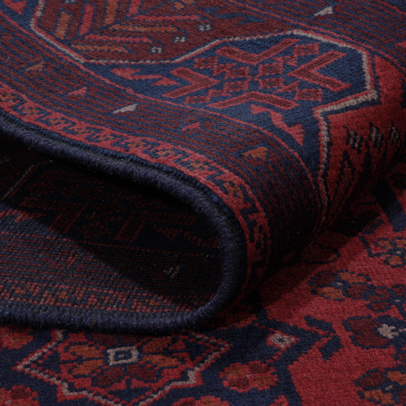 Afghan Rug - Kunduz - 196 x 149 cm - red