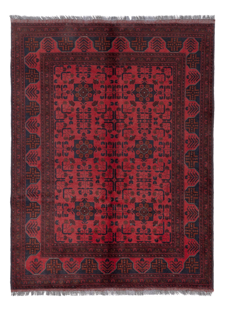 Afghan Rug - Kunduz - 196 x 150 cm - red