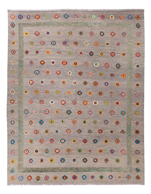 Kelim Rug - Splash - 343 x 264 cm - grey