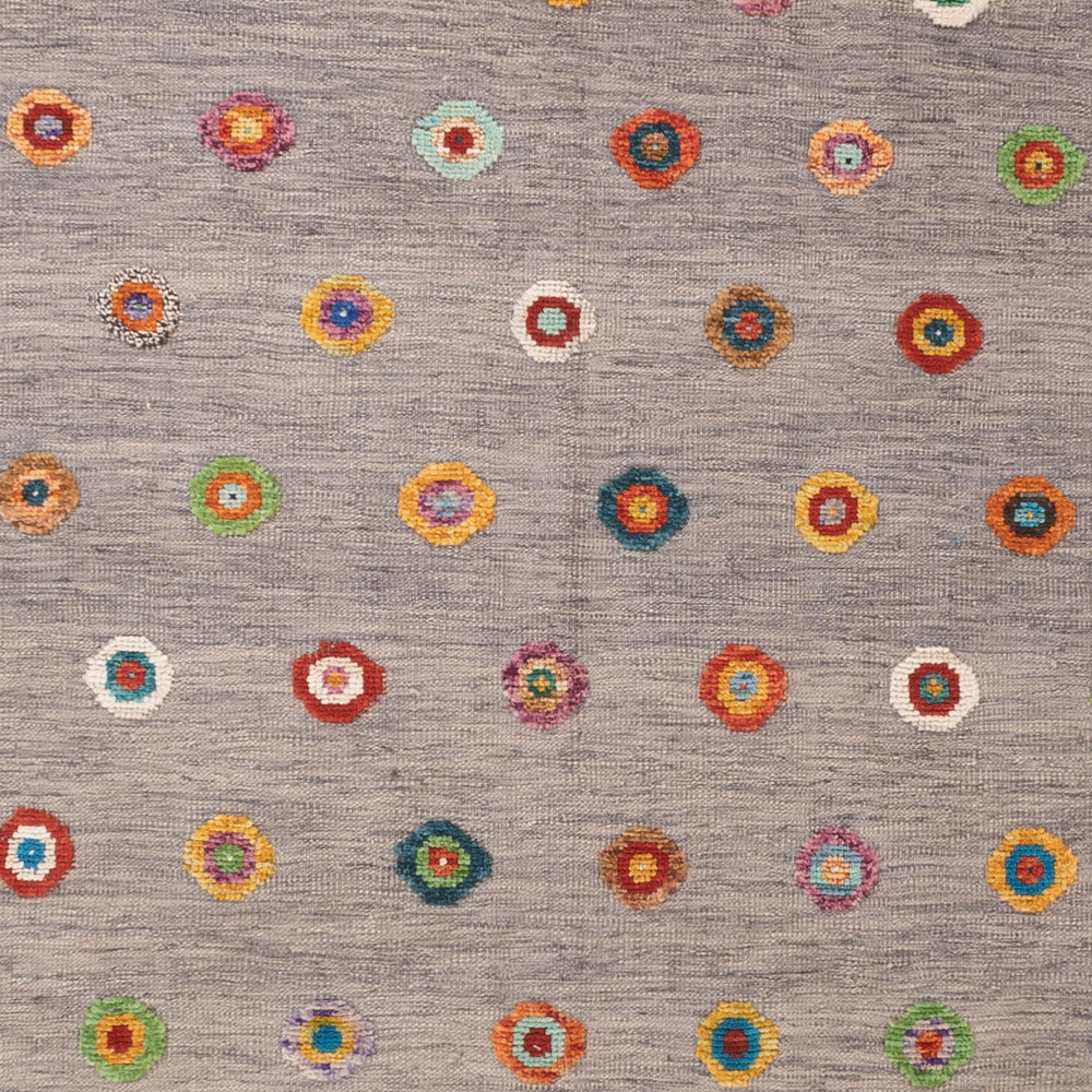 Kelim Rug - Splash - 343 x 264 cm - grey