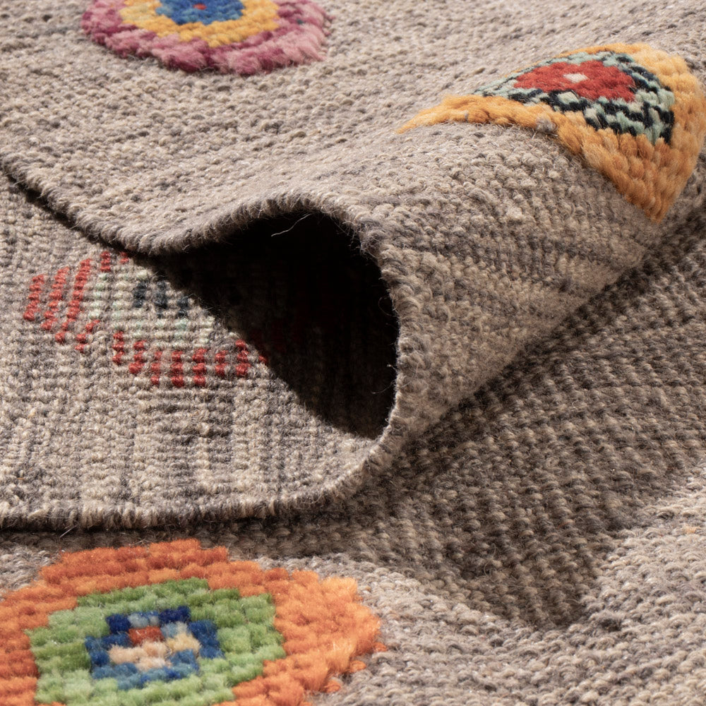 Kelim Rug - Splash - 343 x 264 cm - grey